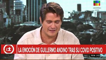 Las lágrimas de Guillermo Andino en su regreso a la televisión tras recuperarse del coronavirus