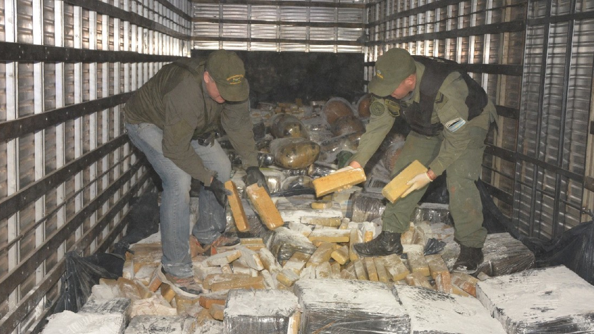 Gendarmería incautó casi 8 toneladas de marihuana durante un operativo en Misiones. (Foto: Gendarmería)
