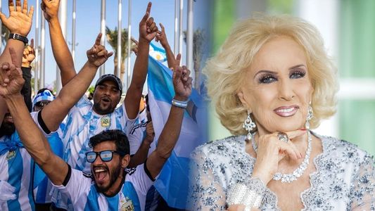 Un hincha argentino llevó a Mirtha Legrand al Mundial Qatar 2022 y se volvió viral
