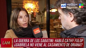 La extraña actitud de Catherine Fulop al hablar de la presencia de Gaby Sabatini en la boda de Oriana