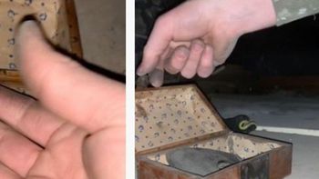 Encontró una caja misteriosa escondida en el interior de una pared y decía no abrir