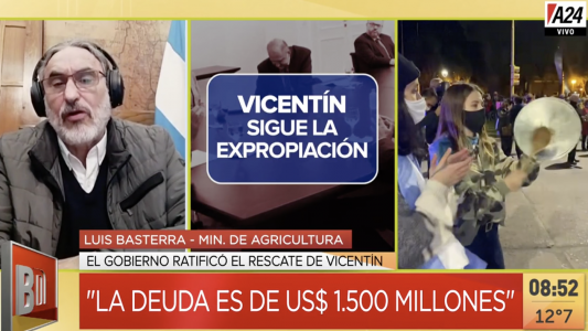 Basterra, sobre Vicentin: La decisión política es que un tipo de empresa atacada por el huracán Macri no sea desguazada