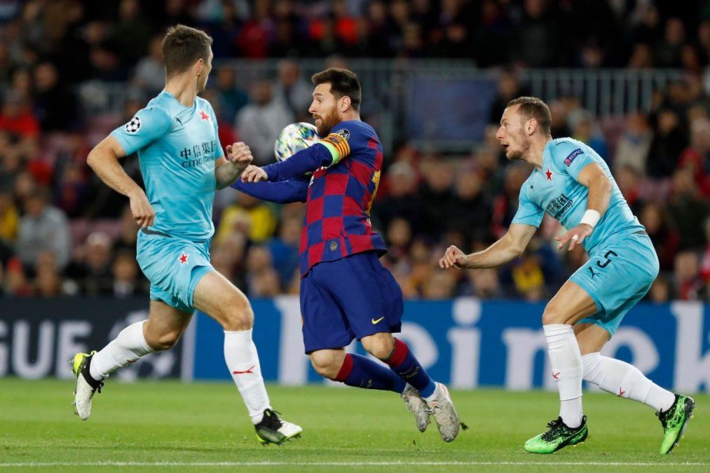 Champions League: el Barcelona de Messi no pudo con Slavia Praga y fue empate 0-0 en el Camp Nou