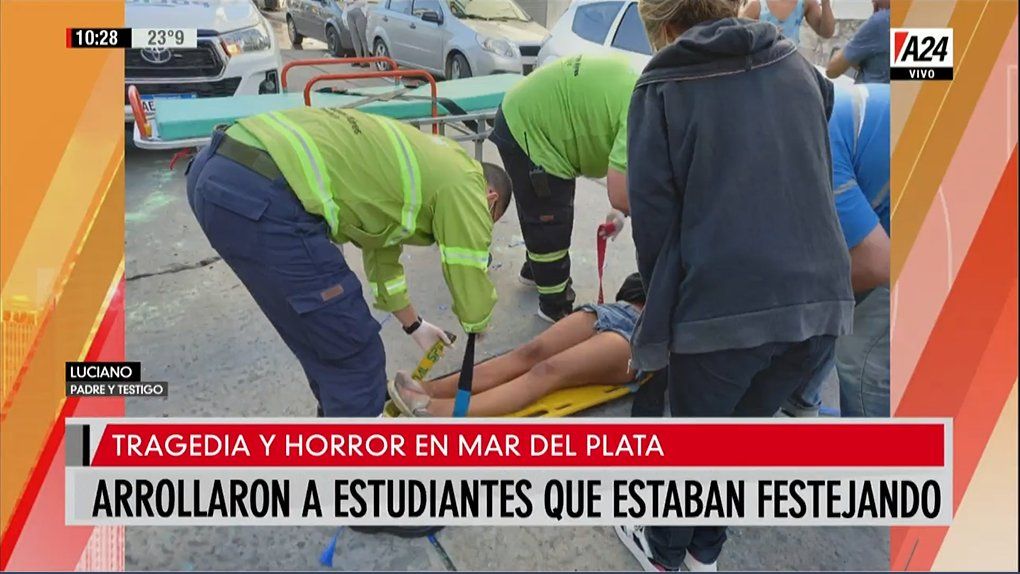 Una joven debió ser hospitalizada tras ser atropellada en el festejo por el UPD.
