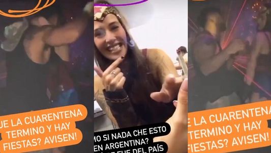 Polémicos videos de Ivana Nadal, con su novio Bruno Siri y amigos, en una fiesta en plena pandemia