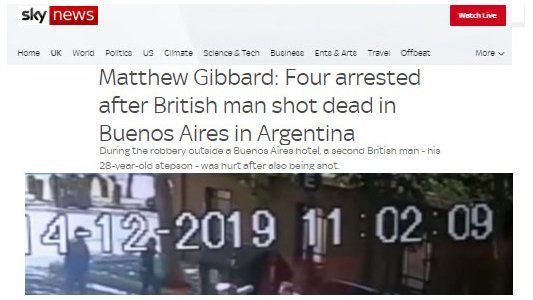 En Gran Bretaña siguen de cerca el caso del turista asesinado en Buenos Aires