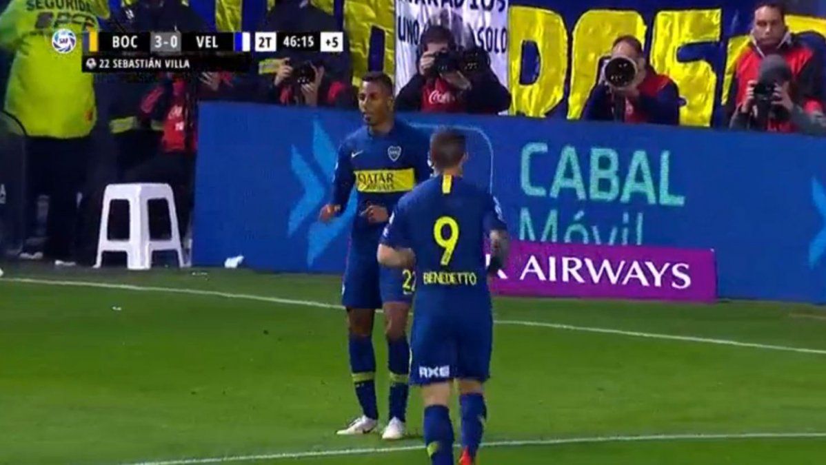 El gol de Villa que liquidó el partido ante Vélez