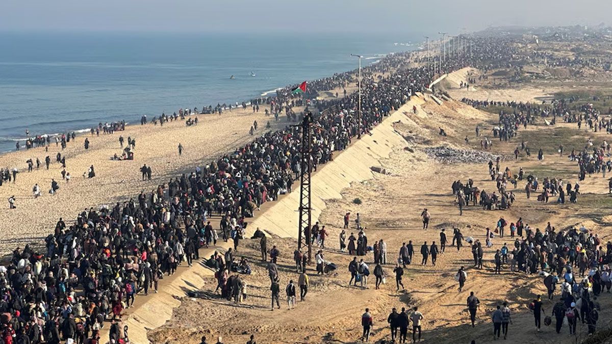 Otra escena impresionante del regreso al norte de la franja de Gaza. (Foto: Gentileza JT)