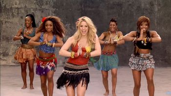 Shakira intepretó Waka Waka en el Mundial de Sudáfrica 2010. 