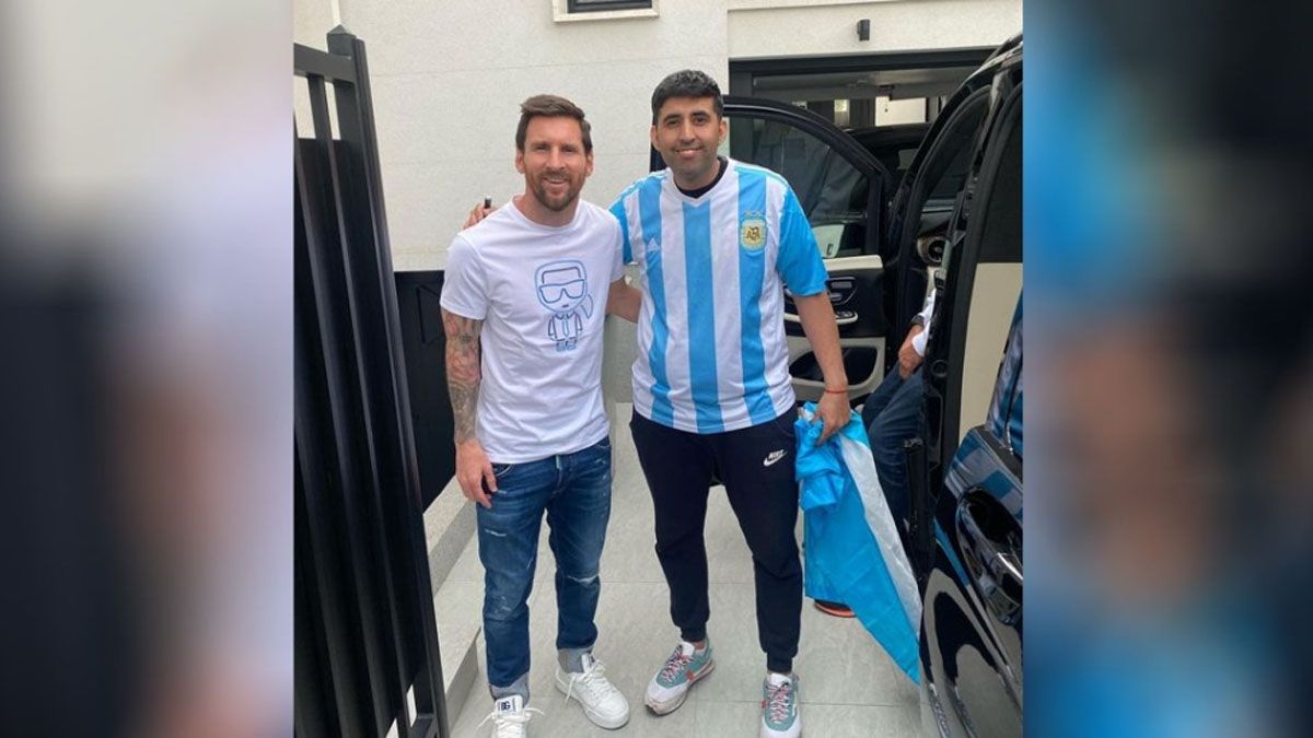 Matías Rojas cumplió su sueño de conocer a Messi. 