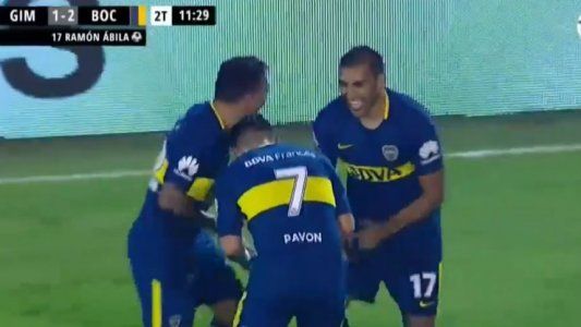 Boca-Gimnasia: el video del gol de Wanchope Ábila, que aprovechó un error y no perdonó