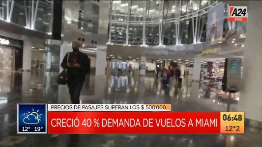 Creció un 40% la demanda de pasajes a Miami