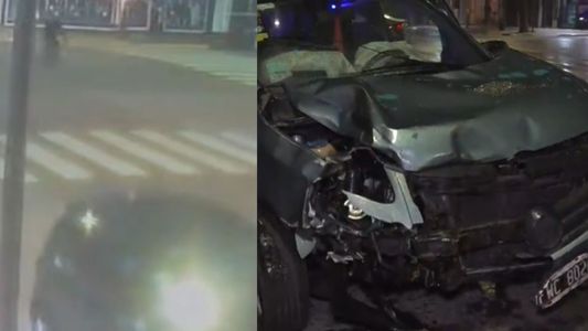 Cruzaron en rojo a más de 80 km/h: el video del brutal choque que los dejó en el shock room