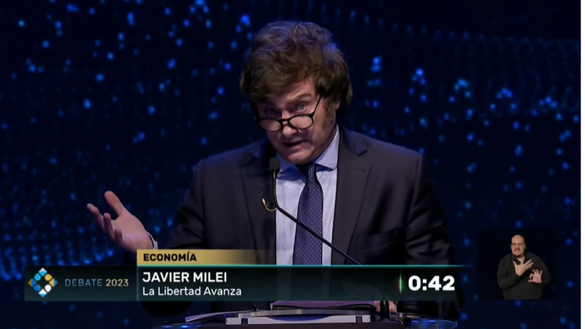 Javier Milei cuestionó el número de desaparecidos y descartó que fueran 30.000. (Foto: captura)