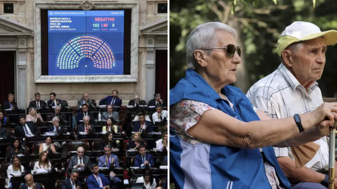 La Cámara de Diputados dejó firme el veto de Milei a las jubilaciones