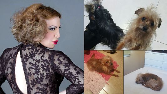 Lizy Tagliani pasó gran parte de la noche buscando a su perrita extraviada