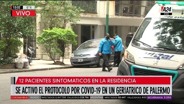 Se activó el protocolo COVID-19 en un geriátrico en Palermo
