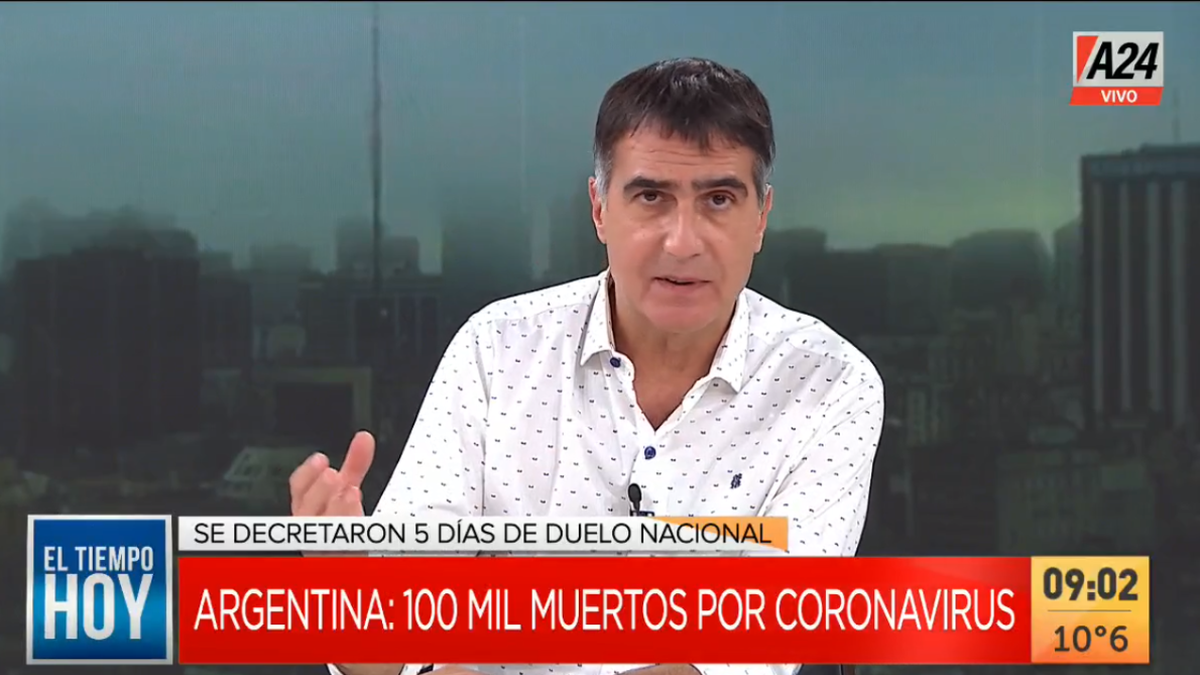 Antonio Laje pidió en su editorial a la dirigencia política que marque cuál es el rumbo del país ante la cifra de 100.000 muertos por coronavirus.