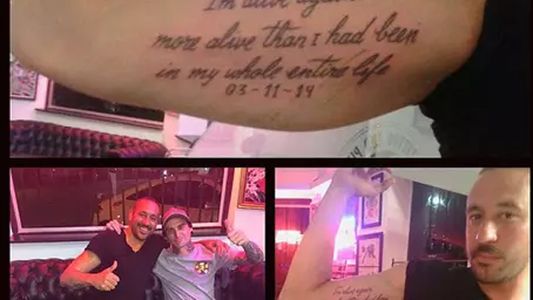 El tatuaje de Jonás Gutiérrez tras superar un cáncer de testículos