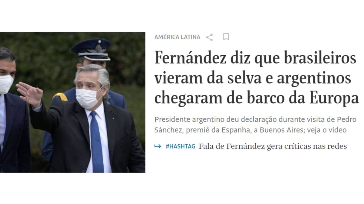 Racista: la frase de Alberto Fernández que indignó a los diarios de Brasil