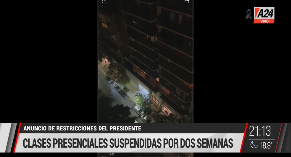 Cacerolazos en Buenos Aires.