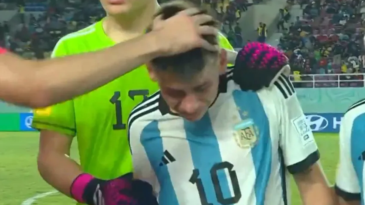 El llanto de Diablito Echeverri por la derrota de Argentina en las semis del Mundial Sub-17