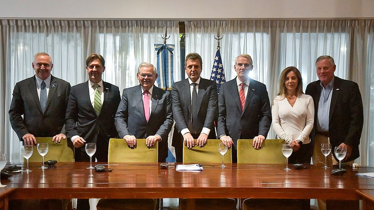 Sergio Massa recibió a legisladores de EEUU y avanza en un acuerdo de información fiscal de argentinos (Twitter de Sergio Massa).