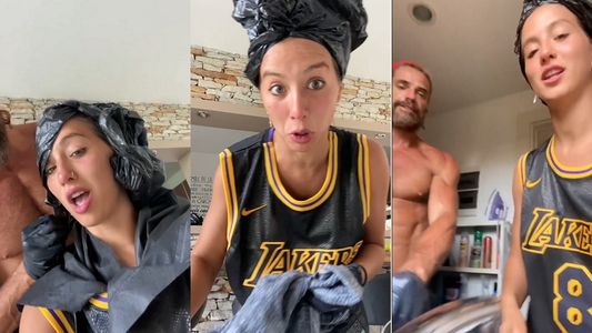 El osado cambio de look de Flor Vigna en manos de Luciano Castro