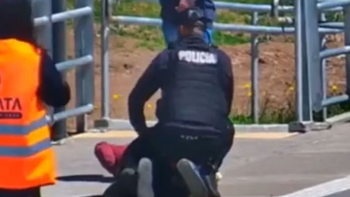 Se resistió a los tiros: así detuvieron a un policía acusado de robar a estudiantes (Foto: captura de video)