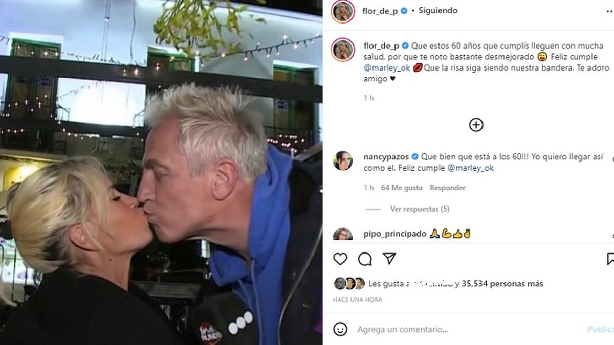 El gracioso saludo de Flor Pe&ntilde;a a Marley por su cumplea&ntilde;os n&uacute;mero 52 este 1&deg; de junio de 2022.