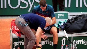 Un momento de alarma: Del Potro nuevamente con dolores en su rodilla