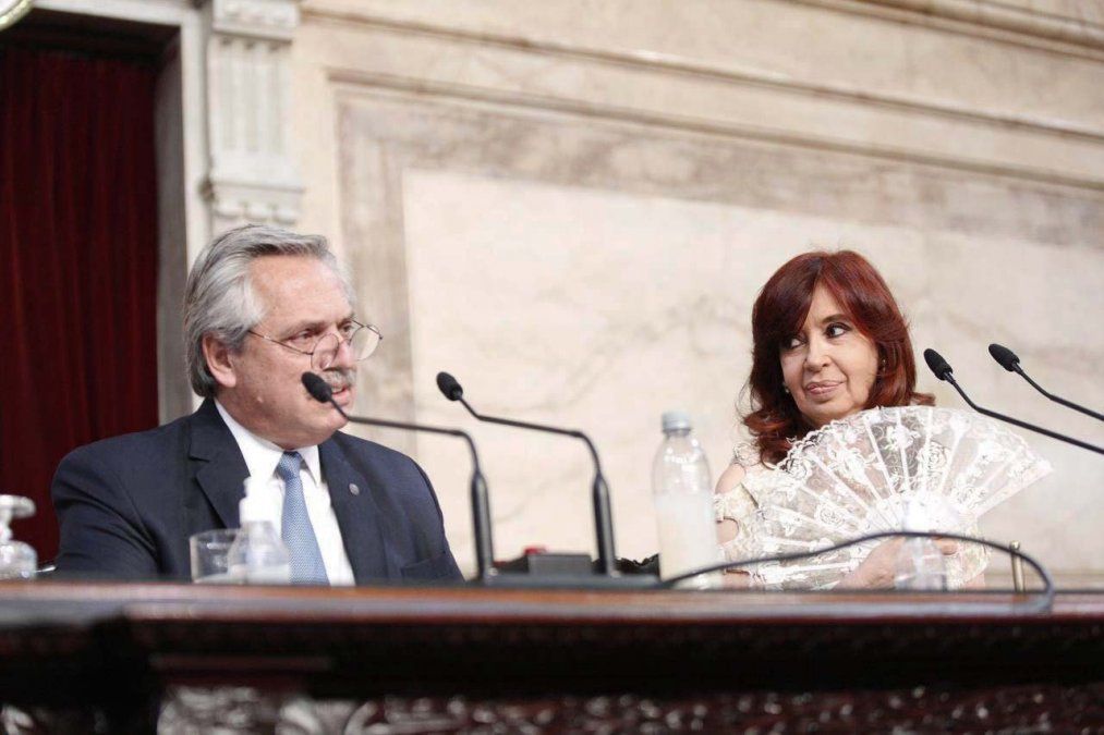 Alberto Fernández y la vicepresidenta Cristina Kirchner