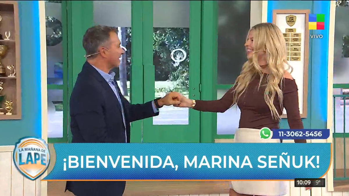 Así arrancó Marina Señuk en el programa de Sergio Lapegüe en América TV