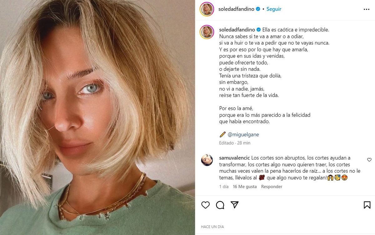 El Impactante Cambio De Look De Soledad Fandiño En Medio De Una Gran Tristeza 