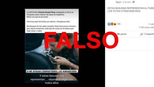 No, no es Victoria Donda la mujer que está consumiendo cocaína en una foto viral