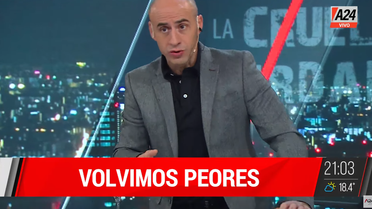 Esteban Trebucq en La Cruel Verdad: Forman el gobierno que duplicó la inflación. (Captura)