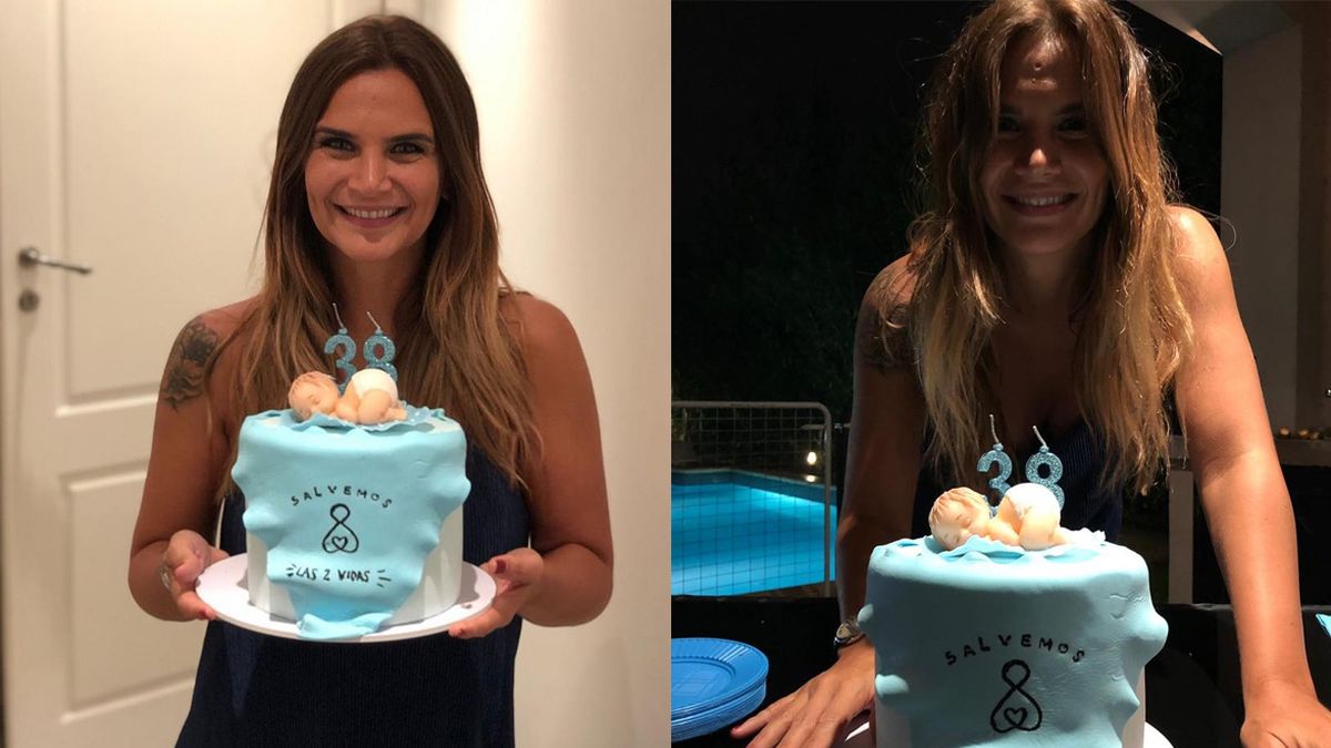 Amalia Granata celebró los 38 con una torta pro-vida y con el doble de Luis  Miguel