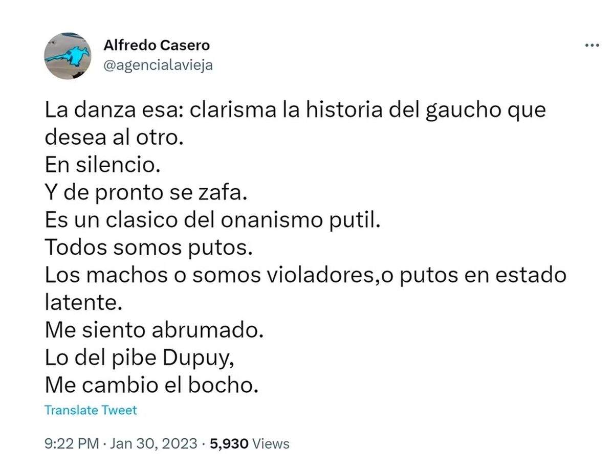 “¿La manga de c*nchudas matamachos en tet*s caídas no dijeron nada?": Tremendos tuits de Alfredo Casero tras el beso de los hermanos en Cosquín 
