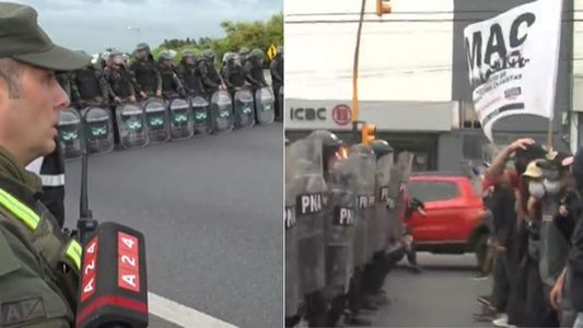 Trabajadores de Fate cortaron la Panamericana y manifestantes intentaron lo mismo en el Puente Pueyrredón