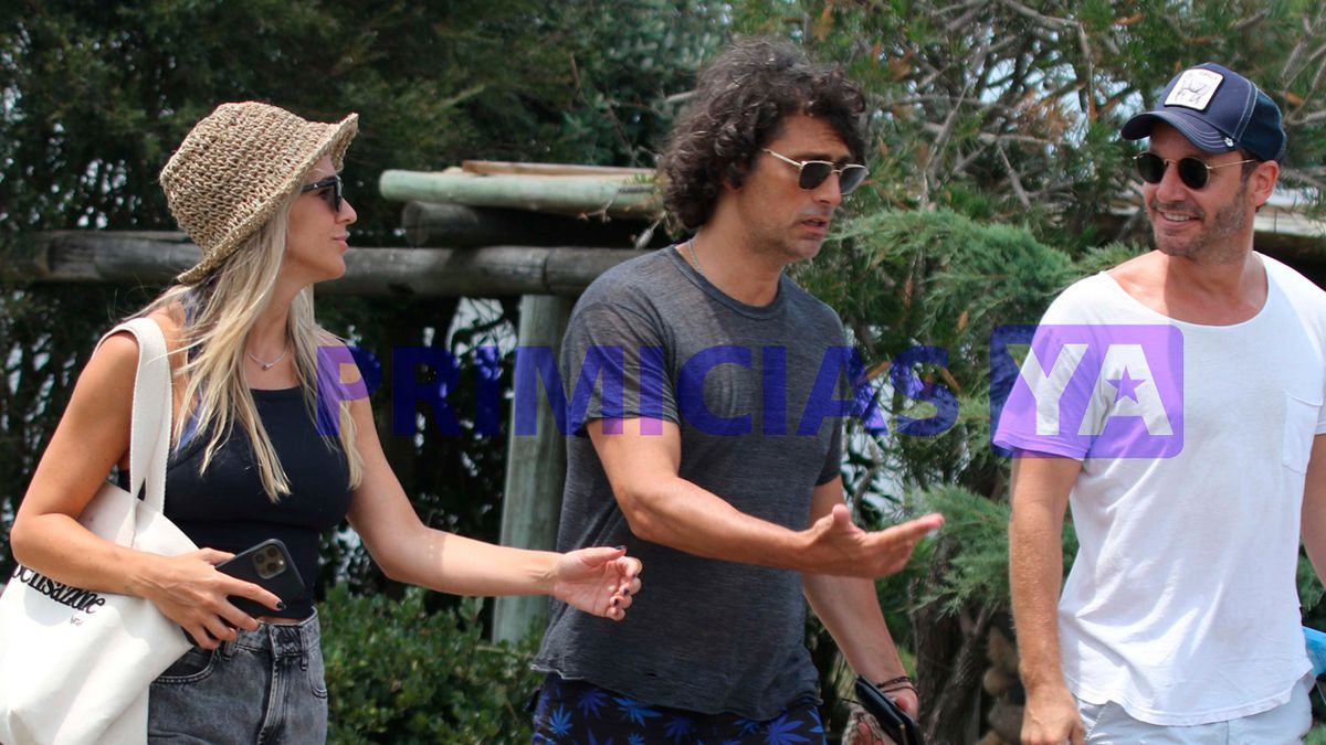 Soledad Fandiño, su novio, Lucas Langelotti, y el actor Benjamín Vicuña. Crédito: RS Fotos.