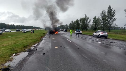 Tres muertos y cinco heridos en un accidente a la altura de Baradero, sobre la ruta nacional 9
