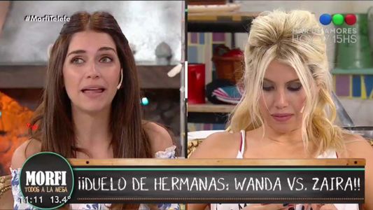 Picante duelo de hermanas (Zaira vs. Wanda) que terminó con la confesión de por qué se separó de Forlán