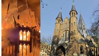 Impactante incendio de una iglesia histórica en Ámsterdam: la insólita hipótesis que investigan