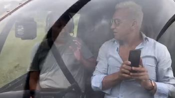 Flavio Mendoza se mueve en helicóptero en Villa Carlos Paz