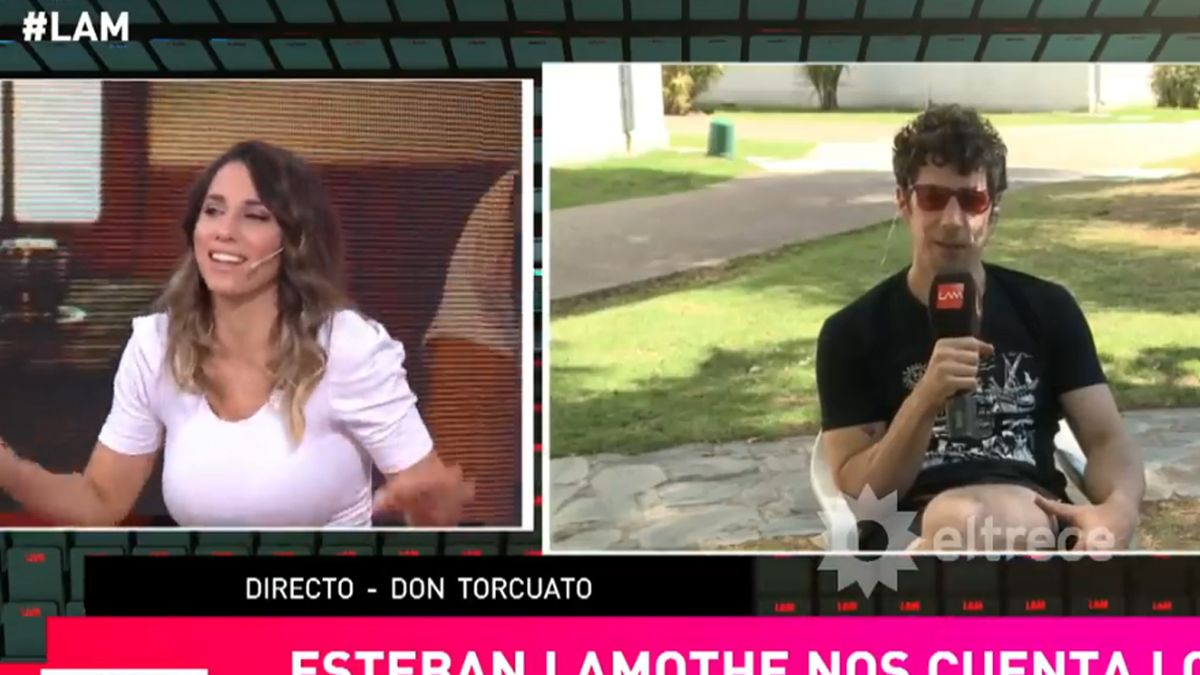 Cinthia Fernández y Esteban Lamothe se tiraron onda en vivo