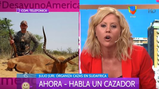 Barbie Simons le dijo de todo al cazador que salió al aire en Desayuno Americano