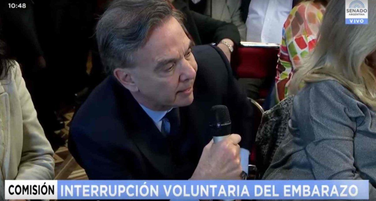 El video de la fuerte pelea entre Pichetto y su vice en el debate por el aborto