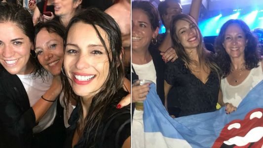Pampita vivió con mucho fervor el el show de The Rolling Stones en Miami