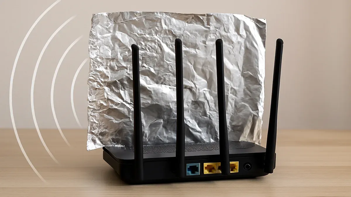 Papel aluminio detrás del módem: cuándo puede mejorar el WiFi y qué cuidados tener. (Imagen ilustrativa)