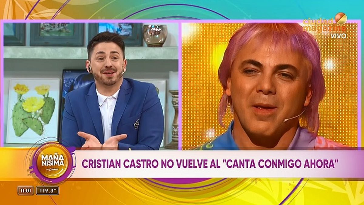 Según reveló Pampito, Cristian Castro no seguirá en Canta Conmigo Ahora al no aceptar una reducción en su cachet. 
